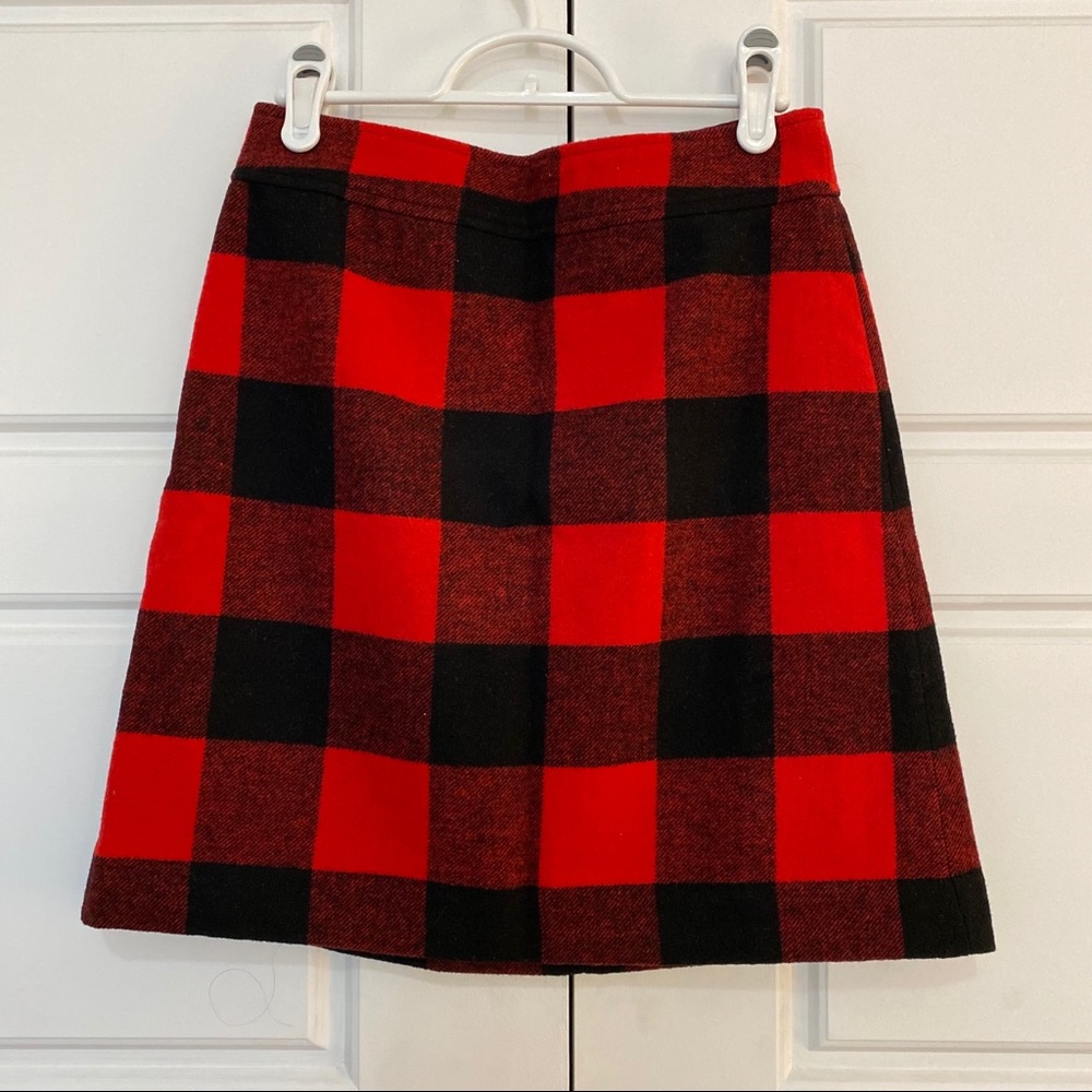 JCrew Buffalo Check Skirt